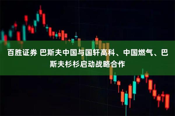 百胜证券 巴斯夫中国与国轩高科、中国燃气、巴斯夫杉杉启动战略合作